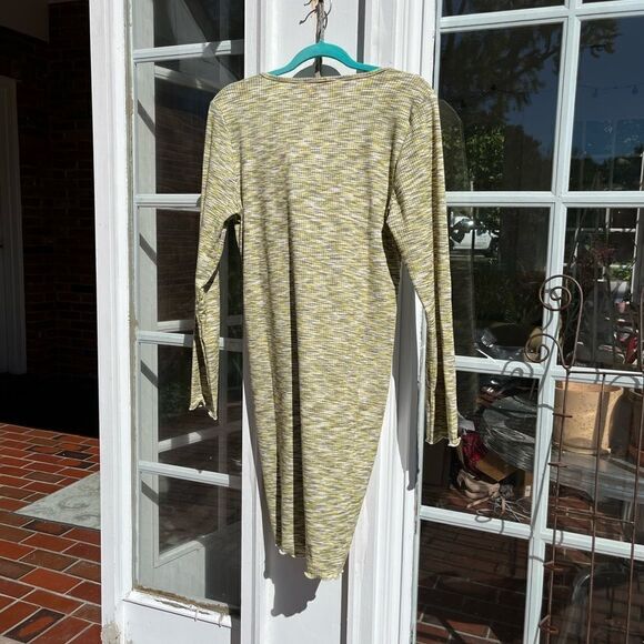 Lisa Says Gah Lotta Ribbed Space Dye Honeydew Dress NWT - Picture 6 of 10